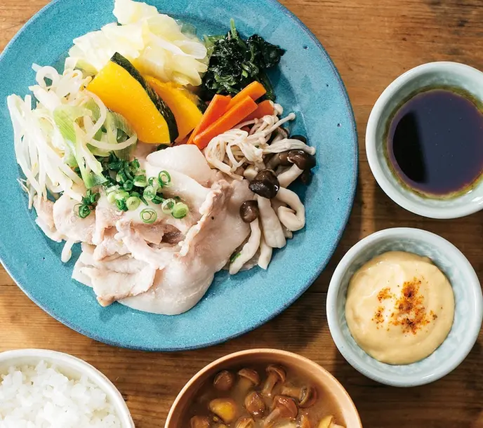 レンジで簡単！豚肉の蒸ししゃぶ