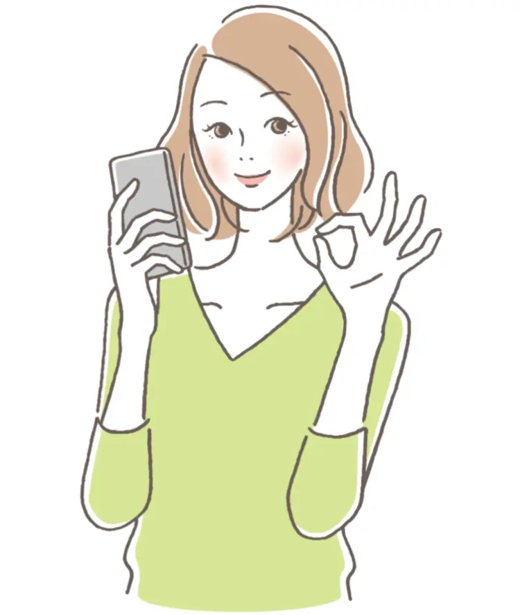 スマホを持っている女性