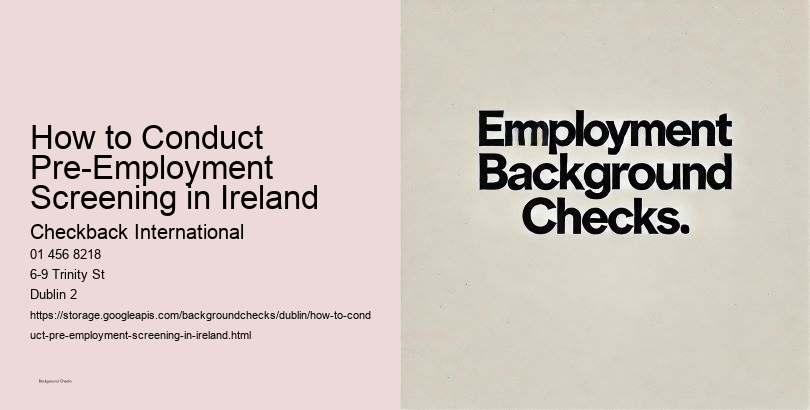 How to Conduct Pre-Employment Screening in Ireland