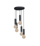 QUINN CANDELABRU 5xE27 NEGRU