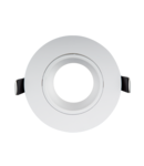 PLASTIC DOWNLIGHT ROUND METAL RING D90mm WHITE