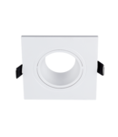 PLASTIC DOWNLIGHT SQUARE 93X93mm WHITE