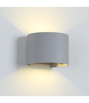 LAMPA PERETE ROTUNDA 2X5W 4000K IP 54 GRI