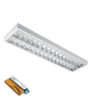 CORP IL. LENA – V CU LED (1200MM) 2X18W 4000K INGROPAT 1195X295mm CU KIT DE EMERGENTA