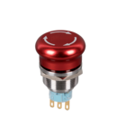 BUTTON WITH HEAD MUSHROOM TYPE EL-2211T 1NO+1NC IP65 RED