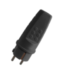 RUBBER SCHUKO PLUG 16A BLACK