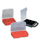 PLASTIC ORGANIZER WITH DIVIDERS 8 SECTIONS RED