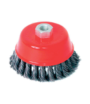 TWIST KNOT WIRE CUP BRUSH ANGLE GRIN D100mm