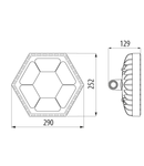 ESALITE HB - 6K - 30° OPTIC - DALI - 3000 K (CRI 80) - IP66 - CLASS I - RAL 9006 GREY