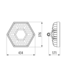 ESALITE HB - 12K - 30° OPTIC - DALI - 3000 K (CRI 80) - IP65 - CLASS I - RAL 9006 GREY