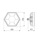 ESALITE HB - 12K - 30° OPTIC - DALI - 3000 K (CRI 80) - IP66 - CLASS I - RAL 9006 GREY