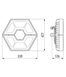 ESALITE HB - 24K - 30° OPTIC - DALI - 3000 K (CRI 80) - IP66 - CLASS I - RAL 9006 GREY