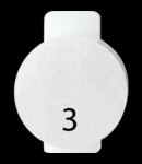 Lentila iluminata cu symbol - THREE - SYMBOL 3 - SYSTEM WHITE