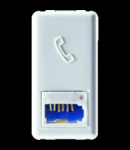 BRITISH STANDARD TELEPHONE Priza - 6 CONTACTS - SCREW-ON TERMINALS - 1 MODULE - SYSTEM WHITE