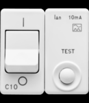 Siguranta automata cu protectie diferentiuala - 230V ac - CLASS A - 1P+N 10A 3kA 10mA CHARACTERISTIC C - 2 MODULES - SYSTEM WHITE