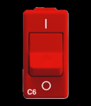 Siguranta automata - FOR DEDICATED LINES - 1P+N 6A 3kA 6mA CHARACTERISTIC C - 1 MODULE - RED - SYSTEM