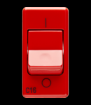 Siguranta automata - FOR DEDICATED LINES - 1P+N 16A 3kA 6mA CHARACTERISTIC C - 1 MODULE - RED - SYSTEM