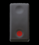 Intrerupator cu revenire 1P 250V ac - NO 10A - AUXILIARES CONTACT NC - STOP - SYMBOL RED - 1 MODULE - SYSTEM BLACK