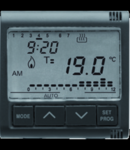 Termostat crono - 230V ac 50/60Hz - 2 MODULES - SYSTEM BLACK