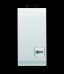 Intrerupator cu revenire 1P 250V ac - NO 16A ILLUMINABLE - WITH REPLACEABLE NEUTRAL LENS - SYMBOL: KEY - 1 MODULE - WHITE - CHORUS