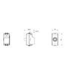 COAXIAL TV/SAT Priza, CLASS A SHIELDING - FEMALE F CONNECTOR - FEEDTHROUGH 5 dB - 1 MODULE - WHITE - CHORUS