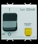 Siguranta automata cu protectie diferentiala - C CHARACTERISTIC - CLASS A - 1P+N 6A 230Vac 30mA - 2 MODULES - WHITE - CHORUS