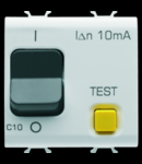 Siguranta automata cu protectie diferentiala - C CHARACTERISTIC - CLASS A - 1P+N 10A 230Vac 10mA - 2 MODULES - WHITE - CHORUS