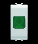 Lampa prezenta tensiune - GREEN - 1 MODULE - WHITE - CHORUS