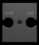UNIVERSAL SUPPORT - COMBINED Priza OUTLET TV/R-SAT - BLACK - CHORUS