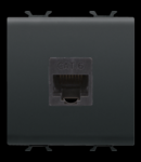 RJ45 Priza OUTLET - CATEGORY 6 - UTP - 2 MODULES - BLACK - CHORUS