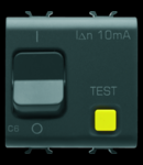 Siguranta automata cu protectie diferentiala - C CHARACTERISTIC - CLASS A - 1P+N 6A 230Vac 10mA - 2 MODULES - BLACK - CHORUS