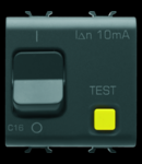 Siguranta automata cu protectie diferentiala - C CHARACTERISTIC - CLASS A - 1P+N 16A 230Vac 10mA - 2 MODULES - BLACK - CHORUS