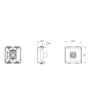 COAXIAL TV Priza, CLASS A SHIELDING - IEC MALE CONNECTOR 9,5mm - DIRECT - 2 MODULE - TITANIUM - CHORUS