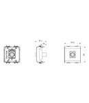 COAXIAL TV Priza, CLASS A SHIELDING - FEMALE F CONNECTOR - DIRECT - 2 MODULE - TITANIUM - CHORUS