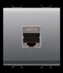 RJ45 Priza OUTLET - CATEGORY 6 - FTP - 2 MODULES - TITANIUM - CHORUS