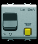 Siguranta automata cu protectie diferentiala - C CHARACTERISTIC - CLASS A - 1P+N 6A 230Vac 10mA - 2 MODULES - TITANIUM - CHORUS