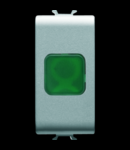 Lampa prezenta tensiune - GREEN - 1 MODULE - TITANIUM - CHORUS