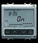 Termostat zilnic / saptamanal, 1-CHANNEL - 230V ac 50/60Hz - 2 MODULES - TITANIUM - CHORUS