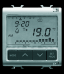 TIMED THERMOSTAT DAILY/WEEKLY PROGRAMMING - 230V ac 50/60Hz - 2 MODULES - TITANIUM - CHORUS