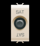 COAXIAL TV/SAT Priza, CLASS A SHIELDING - FEMALE F CONNECTOR - DIRECT WITH CURRENT PASSING - 1 MODULE - IVORY - CHORUS