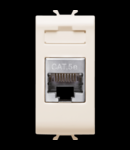 RJ45 Priza - 4 PAIRS - CATEGORY 5e FTP TOOLLESS - 1 MODULE - IVORY - CHORUS