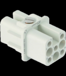 Insert pentru conector Mama - 21X21 - 7P + E 10A 250V / 4kV / 3 - CRIMP CONNECTION - GRI