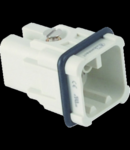 Conector Tata - 21X21 - 8P + E 10A 50V / 0,8kV / 3 - CRIMP CONNECTION - GRI