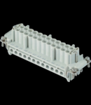 Insert pentru conector Mama - 104X27 - 24P + E 16A 500V / 6kV / 3 - ȘURUB CONNECTION - CU PLATE - GRI