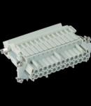 Insert pentru conector Mama - 104X27 - 24P + E 16A 500V / 6kV / 3 - SCREW TERMINAL BLOCK - STÂNGA - GRI