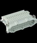 Conector Tata - 104X27 - 24P + E 16A 500V / 6kV / 3 - SCREW TERMINAL BLOCK - STÂNGA - GRI