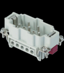 Conector Tata - 57X27 - 3P + 2P (AUX) + E 16A 830V / 8kV / 3 - ȘURUB CONNECTION - CU PLATE - GRI