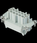 Insert pentru conector Mama - 57X27 - 3P + 2P (AUX) + E 16A 830V / 8kV / 3 - CRIMP CONNECTION - GRI