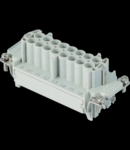 Insert pentru conector Mama - 77X27 - 6P + 2P (AUX) + E 16A 830V / 8kV / 3 - CRIMP CONNECTION - GRI