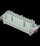 Insert pentru conector Mama - 104X27 - 10P + 2P (AUX) + E 16A 830V / 8kV / 3 - ȘURUB CONNECTION - CU PLATE - GRI